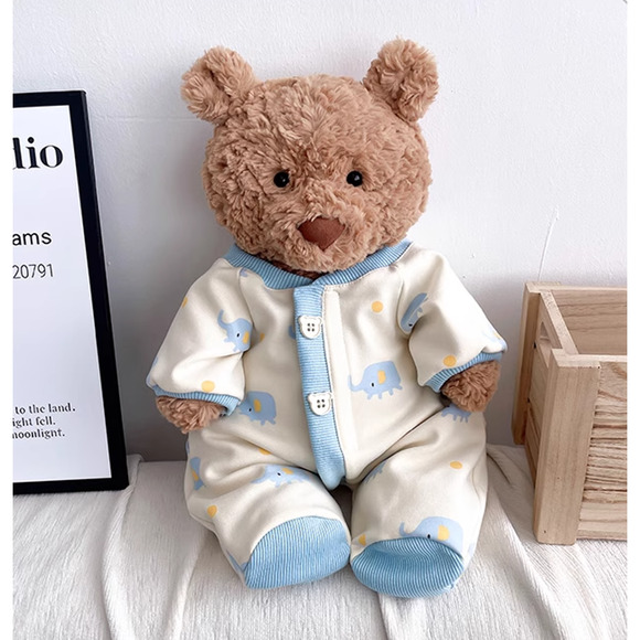 Bartholomew bear cute clothes outfits - Blue Elephant Romper - BXYC01(large) - Picture 1 of 2